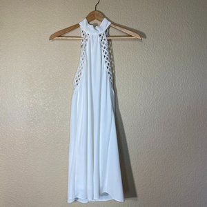 White Halter Dress